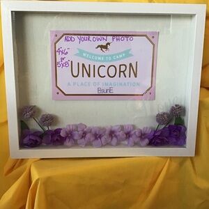 White and Purple Floral Accent Picture Frame